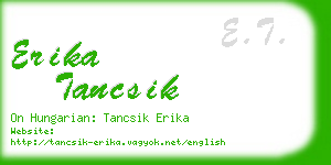 erika tancsik business card